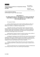 Porto Ministerial Decision No. 2 on Development of an OSCE Strategy to Address Threats to Security and Stability in the Twenty-first Century (it)