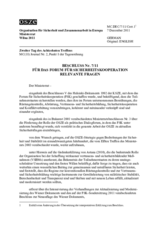 Beschluss Nr. 7/11 über für das Forum für Sicherheitskooperation relevante Fragen 