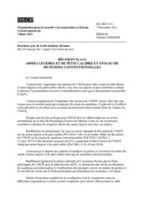 Décision No 6/11 sur les armes légères et de petit calibre et sur les stocks de munitions conventionnelles 