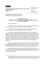 Decisión Nº 4/11 relativa al fortalecimiento del compromiso de la OSCE con Afganistán  