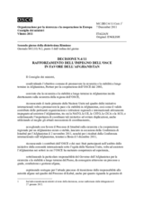 Decisione N.4/11 sul rafforzamento dell’impegno dell’OSCE in favour dell’Afghanistan