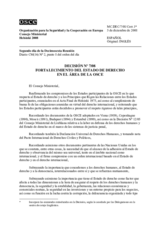 Decisión Nº 7/08 relativa al fortalecimiento del Estado de derecho en el área de la OSCE