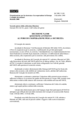 Decisione N.13/08 sulle questioni attinenti al Foro di cooperazione per la sicurezza 