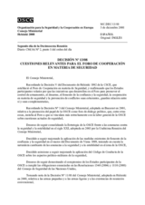 Decisión Nº 13/08 relativa a cuestiones relevantes para el Foro de Cooperación en materia de Seguridad 
