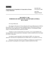 Decisión Nº 3/08 períodos de servicio del Secretario General de la OSCE 