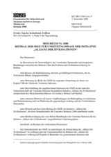 Beschluss Nr. 8/08 über den Beitrag der OSZE zur Umsetzungsphase der Initiative „Allianz der Zivilisationen“