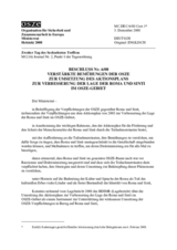 Beschluss Nr. 6/08 über verstärkte Bemühungen der OSZE zur Umsetzung des Aktionsplans zur Verbesserung der Lage der Roma und Sinti im OSZE-Gebiet