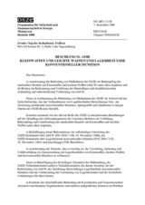 Beschluss Nr. 11/08 über Kleinwaffen und leichte Waffen und Lagerbestände konventioneller Munition