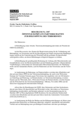 Beschluss Nr. 5/07 über öffentlich-private Partnerschaften zur Bekämpfung des Terrorismus