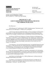 Beschluss Nr. 6/07 über den Schutz kritischer Energieinfrastruktur vor Terroranschlägen