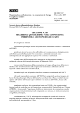 Decision on the Follow-Up  to the Fifteenth Economic and Environmental Forum: Water Management (it)