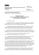 Decisione N.9/07 sulla Lotta allo sfruttamento sessuale dei bambini su Internet