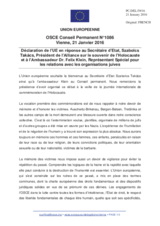 Déclaration de l’UE en réponse au Secrétaire d’Etat, Szabolcs Takács, Président de l’Alliance sur le souvenir de l’Holocauste et à l’Ambassadeur Dr. Felix Klein, Représentant Spécial pour les relations avec les organisations juives