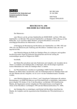 Beschluss No. 4/06 über den Hohen Rat der OSZE