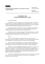Decisión No. 4/06 relativa al Consejo Superior de la OSCE