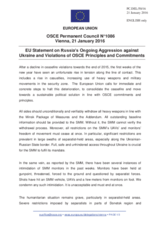 Statement by the Dutch EU Presidency on the ongoing aggression against Ukraine and violations of OSCE principles and commitments by the Russian Federation