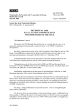Decision No. 16/06 on the legal status and privileges and pmmunities of the OSCE (including an interpretative statement by the delegation of the Russian Federation)