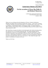 Statement by the Delegation of the United States of America in response to the tatement by the Delegation of Norway on the death penalty in the United States of America