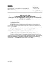 Decision No. 1/06 on the extension of the mandate of the ODIHR Director