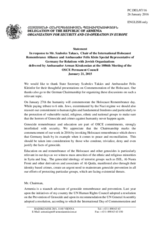 Statement by the Delegation of Armenia in response to the addresses by Ambassador Szabolcs Takács and by Ambassador Felix Klein