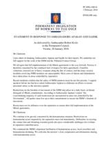 Statement by the Delegation of Norway in response to the update by Ambassador Martin Sajdik and to the report by Ambassador Ertugrul Apakan