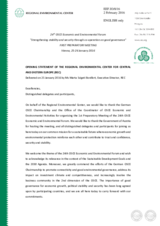 Contribution by Ms. Marta Szigeti Bonifert, Executive Director