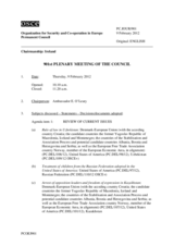 Journal of the 901st Plenary Meeting of the Permanent Council