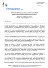Statement by the Delegation of Ukraine on the ongoing aggression against Ukraine and violations of OSCE principles and commitments by the Russian Federation