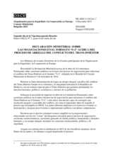 Ministerial Statement on the Negotiations on the Transdniestrian Settlement Process in the "5+2" Format