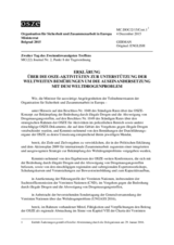 Declaration on the OSCE Activities in Support of Global Efforts in Tackling the World Drug Problem 