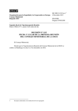 Decision on Time and Place of the Next Meeting of the OSCE Ministerial Council