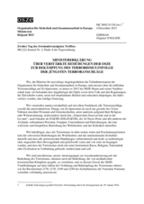 Ministerial Declaration on Reinforcing OSCE Efforts to Counter Terrorism in the Wake of Recent Terrorist Attacks