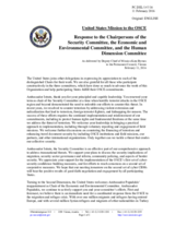 Statement by the Delegation of the United States of America in response to the presentations by the Chairpersons of the Three Committees