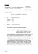 Journal de la 811ème séance plénière du Forum