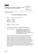 Diario de la 811ª Sesión plenaria del Foro de Cooperación en materia de Seguridad  