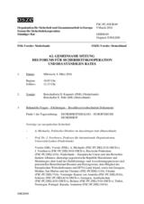 Journal der 62. Gemeinsamen Sitzung des Forums für Sicherheitskooperation und des Ständigen Rates