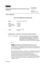 Journal der 1092. Plenarsitzung des Ständigen Rates 