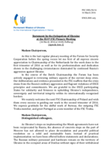 Statement by the Delegation of Ukraine on the situation in and around Ukraine