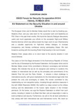 Statement by the Dutch EU Presidency on the situation in and around Ukraine 