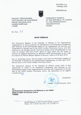 Response by the Delegation of Albania to the Questionnaire on the Code of Conduct on Politico-Military Aspects of Security Response by the Delegation of Albania to the Questionnaire on the Code of Conduct on Politico-Military Aspects of Security