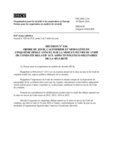 Décision No 1/16 du Forum pour la coopération en matière de sécurité