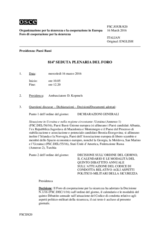 Giornale della 814a Seduta plenaria del Foro di cooperazione per la sicurezza