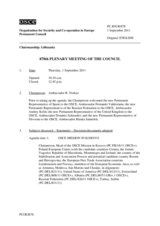 Journal of the 878th Plenary Meeting of the Permanent Council