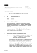 Journal of the 879th Plenary Meeting of the Permanent Council