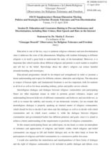 Session 2, Statement by Dr. Mattia F. Ferrero