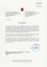 Response by the Delegation of Albania to the Questionnaire on the Code of Conduct on Politico-Military Aspects of Security Response by the Delegation of Albania to the Questionnaire on the Code of Conduct on Politico-Military Aspects of Security