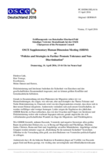 Opening Statement by Amb. Eberhard Pohl, Chairperson of the Permanent Council