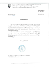 Response by the Delegation of Bosnia and Herzegovina to the Questionnaire on the Code of Conduct on Politico-Military Aspects of Security Response by the Delegation of Bosnia and Herzegovina to the Questionnaire on the Code of Conduct on Politico-Military Aspects of Security