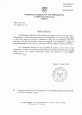 Response by the Delegation of Cyprus to the Questionnaire on the Code of Conduct on Politico-Military Aspects of Security Response by the Delegation of Cyprus to the Questionnaire on the Code of Conduct on Politico-Military Aspects of Security