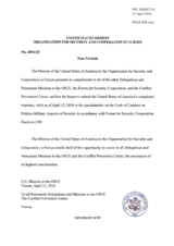 Response by the Delegation of the United States to the Questionnaire on the Code of Conduct on Politico-Military Aspects of Security